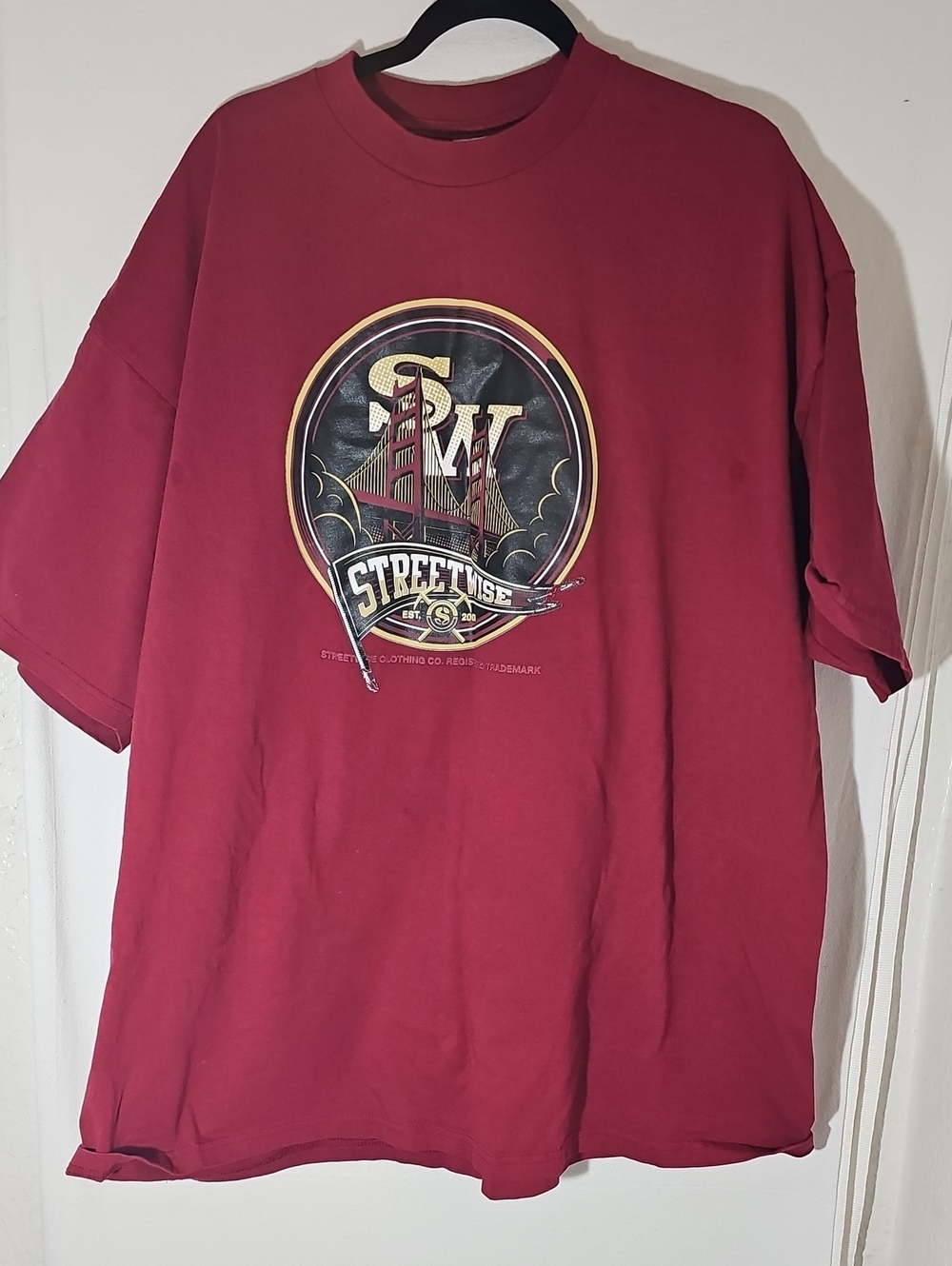 Maroon Short-Sleeve Graphic Tee - Streetwise